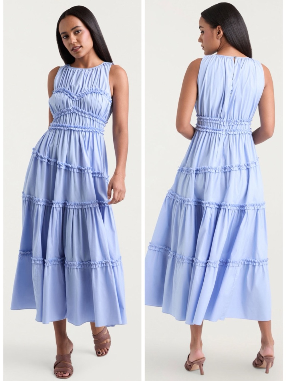 Like New - Cinq à Sept Sirrina Tiered Midi Dress (6)